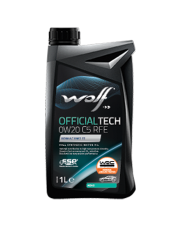 Моторное масло Wolf OfficialTech 0W20 C5 RFE, 1л